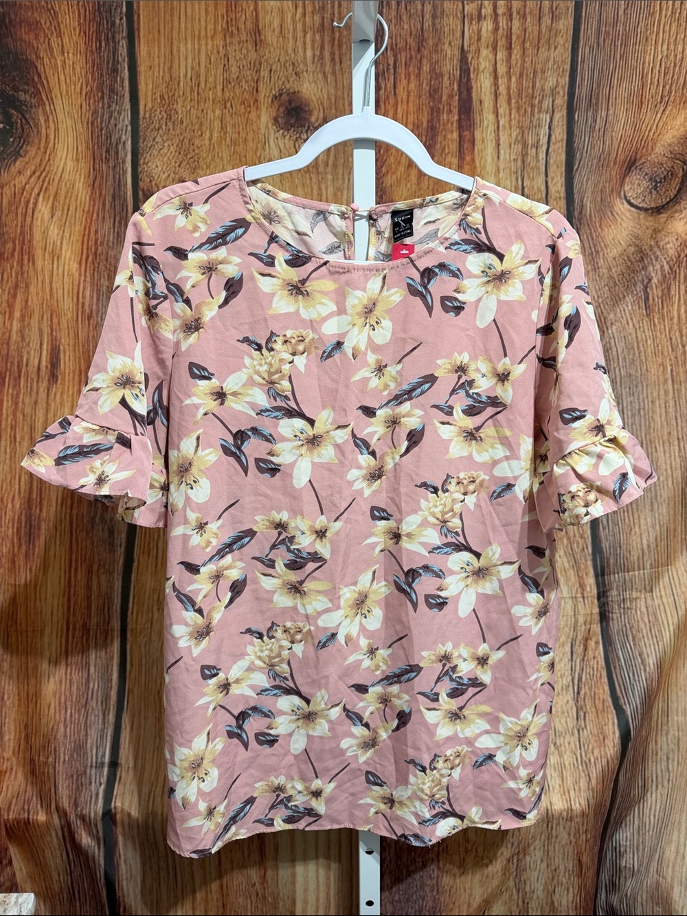 Shein Ruffle Sleeve Blouse Size L